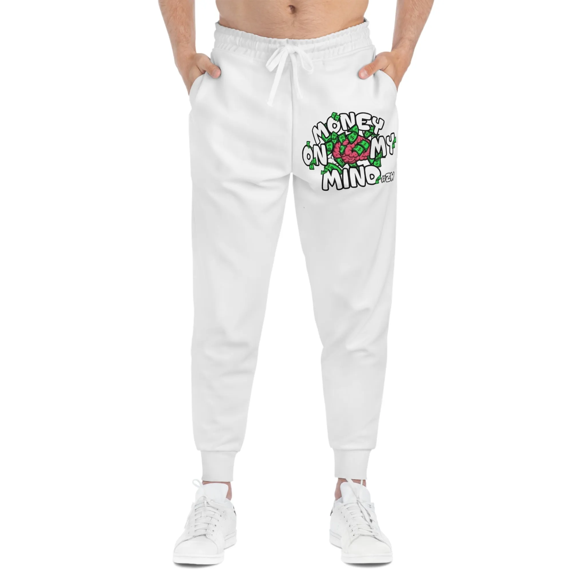 Graphic Athletic Joggers - Trendy Sports Pants for Active Lifestyles, Gym Wear & Lounging, Holiday Gift with Money Design, Workout Outfit