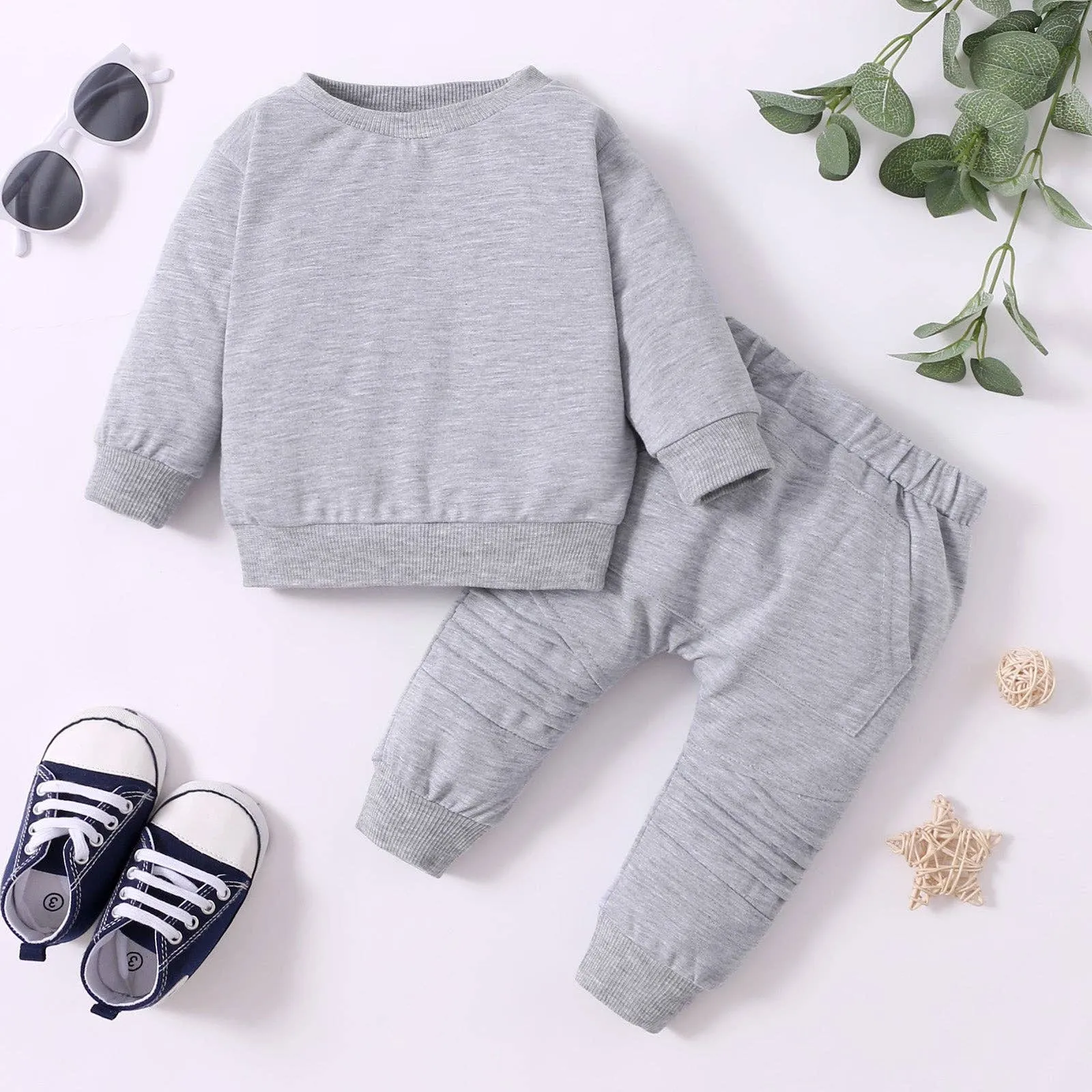 Grey Jogger Sweatpants | Baby