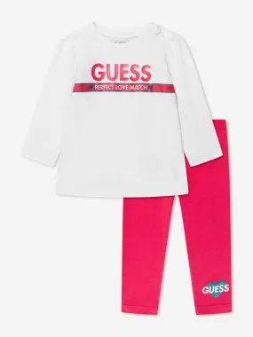 Guess Baby Girls Leggings Set in White