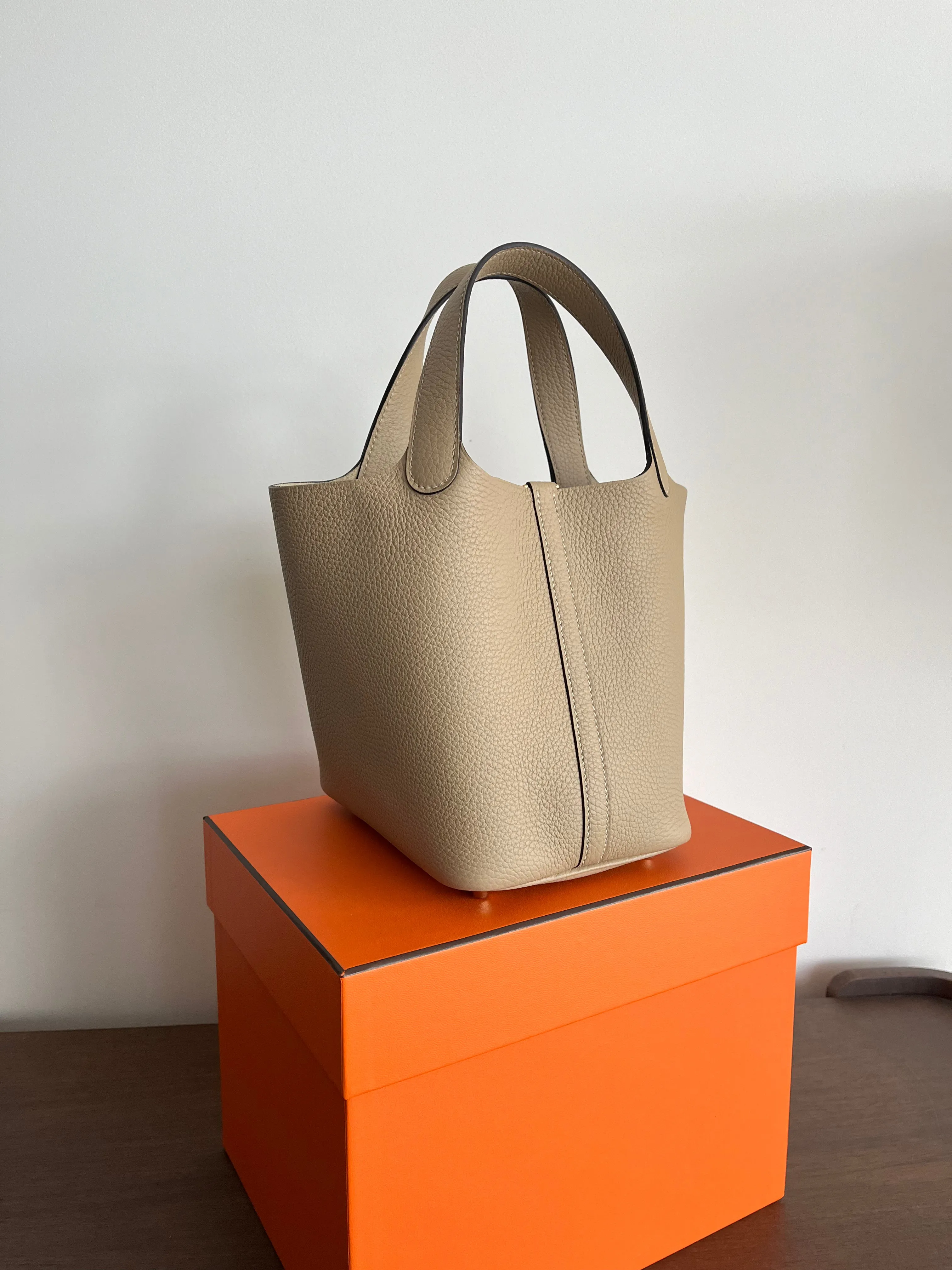 Hermès Picotin 18cm Trench Clemence GHW