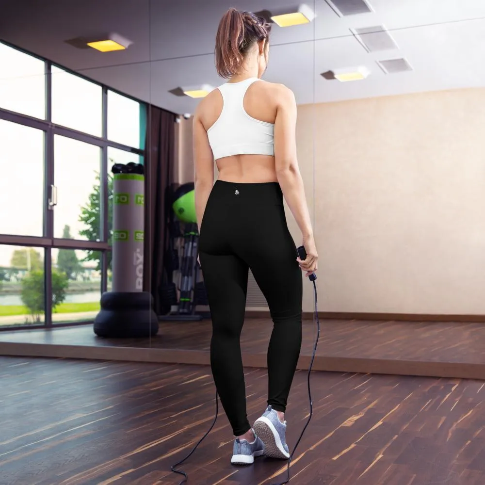 High Waisted UltraFit Yoga Leggings - black