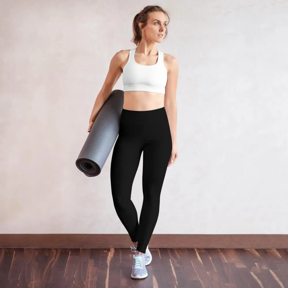 High Waisted UltraFit Yoga Leggings - black