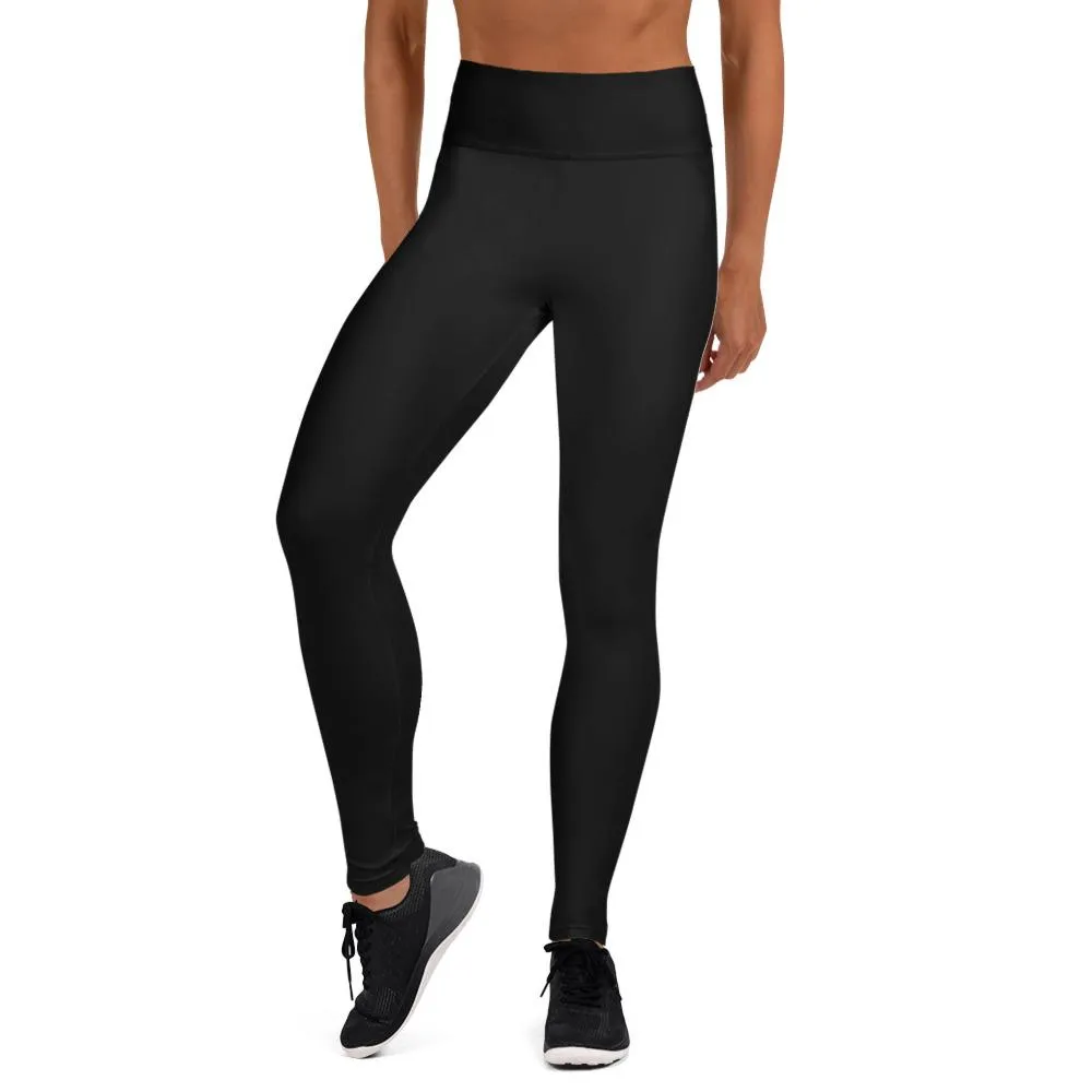 High Waisted UltraFit Yoga Leggings - black