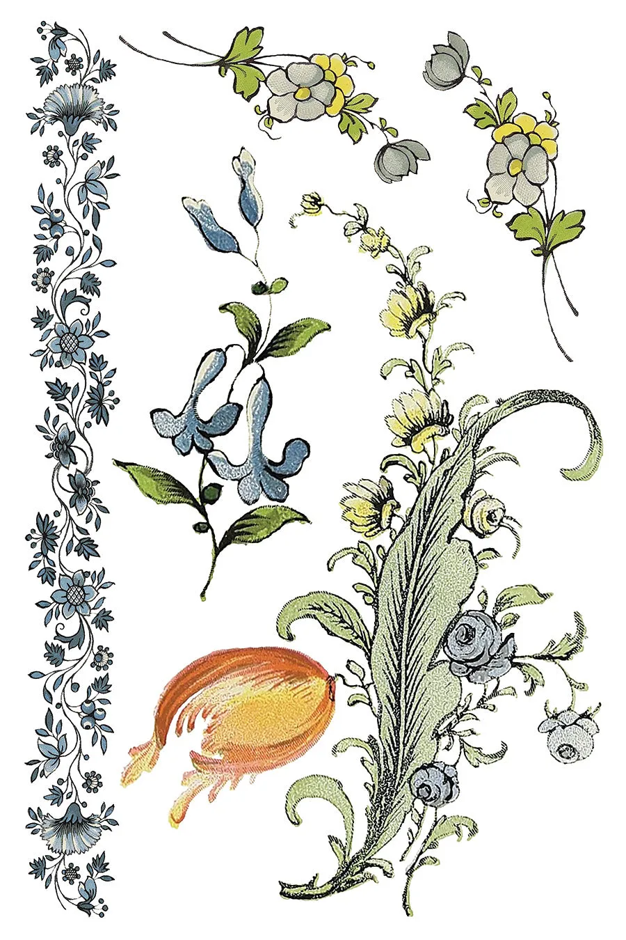 Iron Orchid Designs - Fairytale Florals - Furniture Decor Transfer Pad