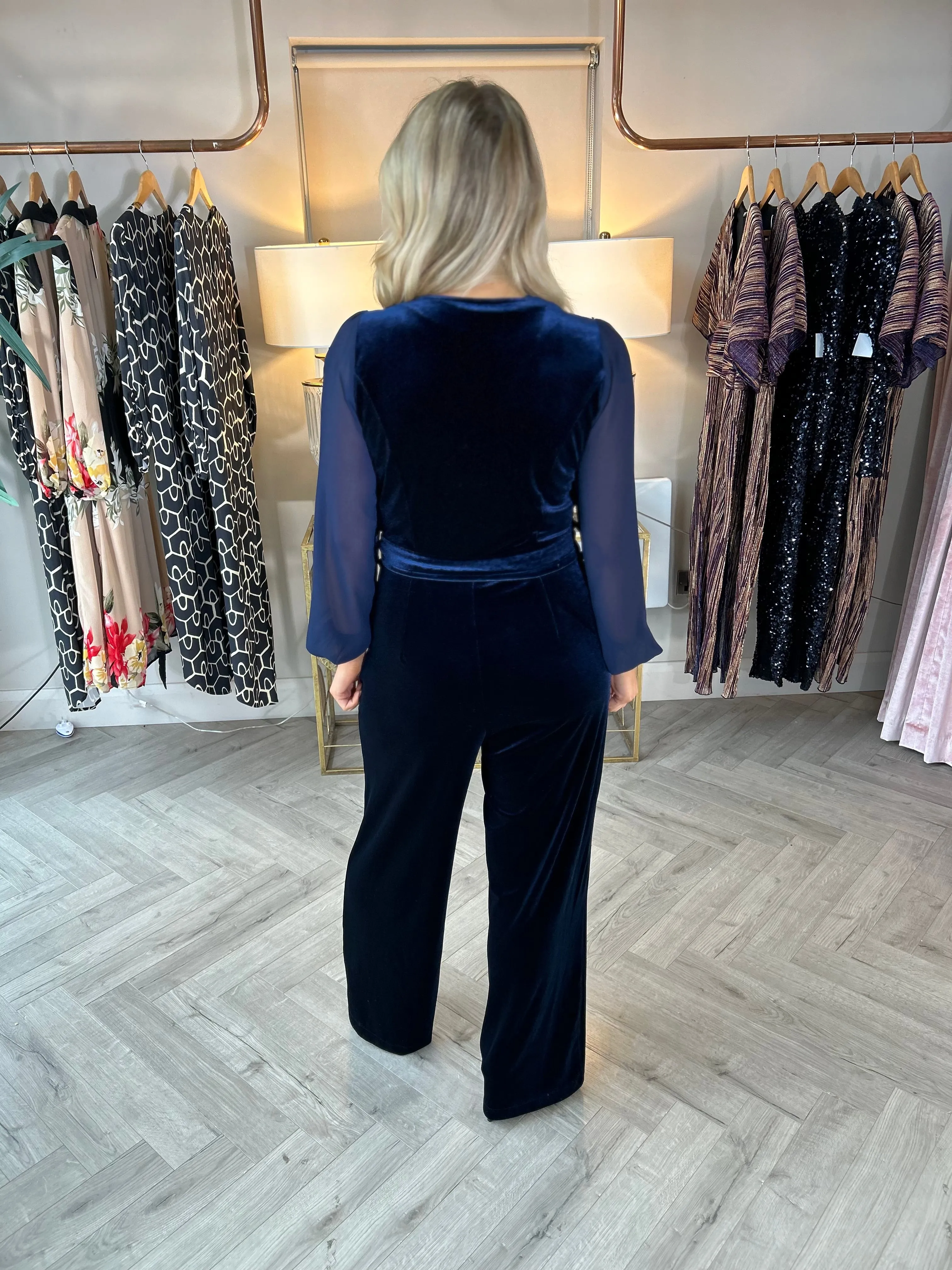 Jasmine Navy Jumpsuit