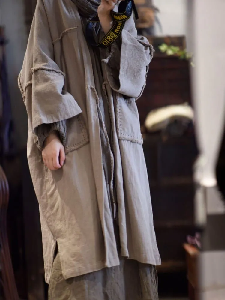 Juma Cotton Linen Long Trench Coat