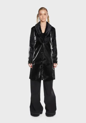 Larsa Patent Trench Coat