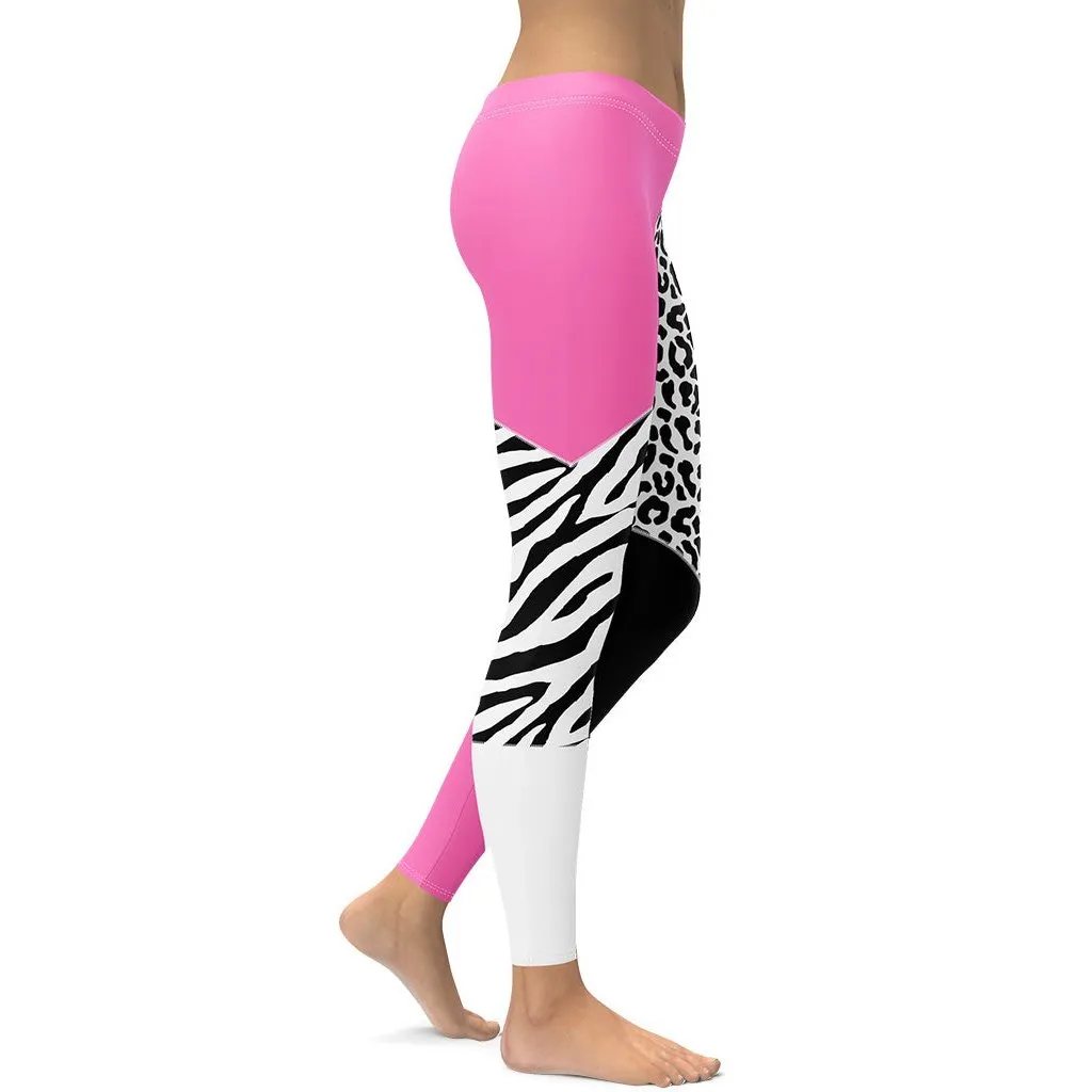 Leopard Color Block Leggings