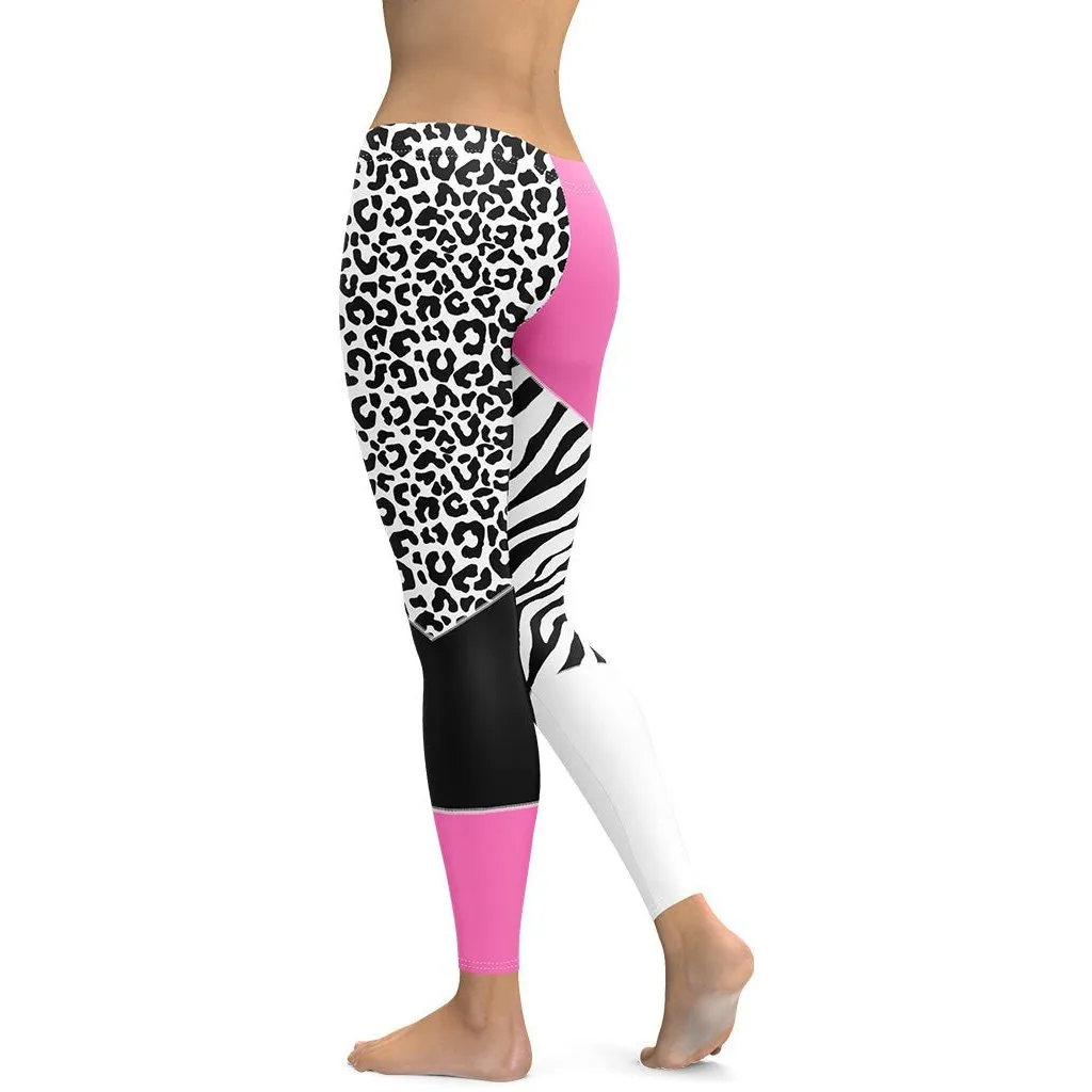 Leopard Color Block Leggings