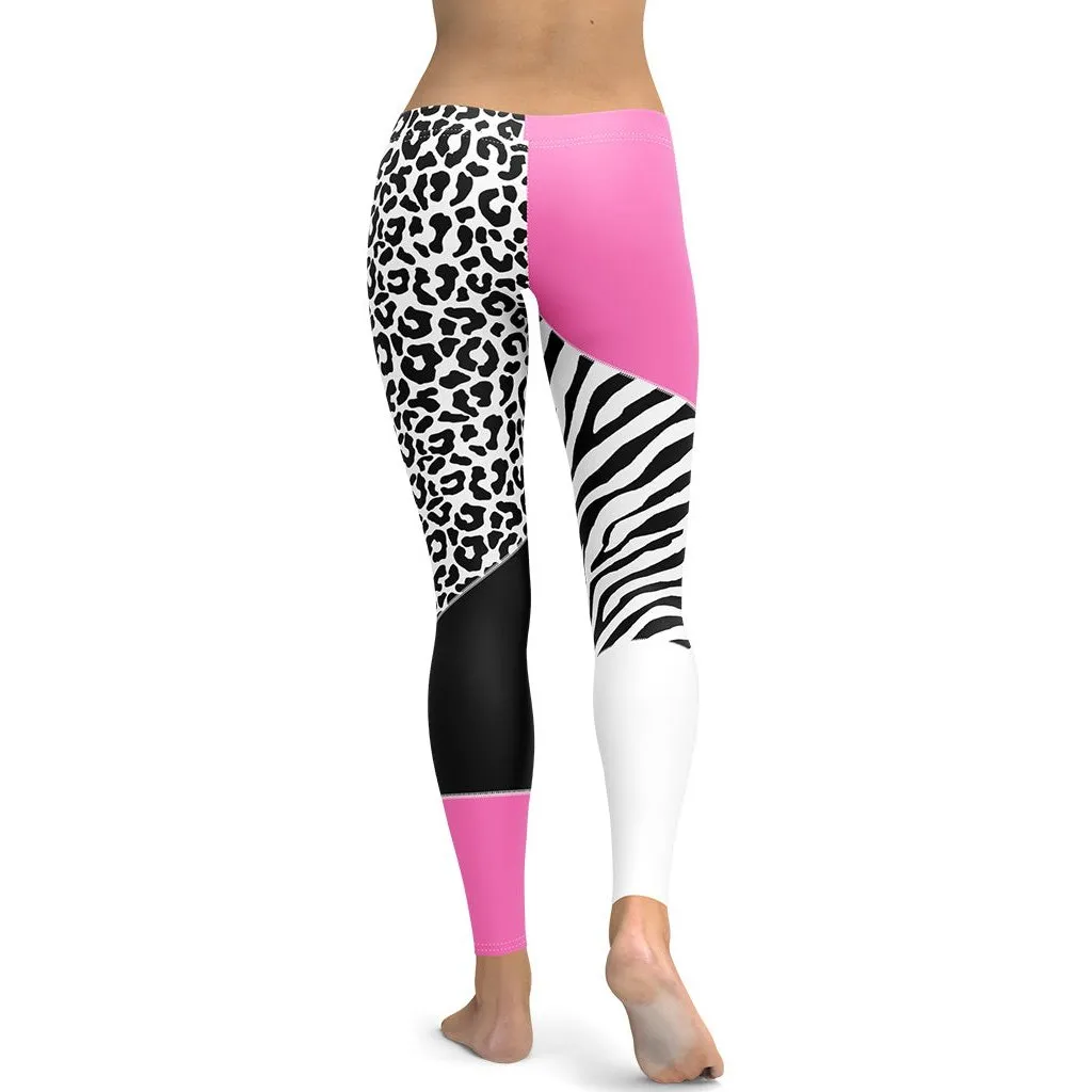 Leopard Color Block Leggings