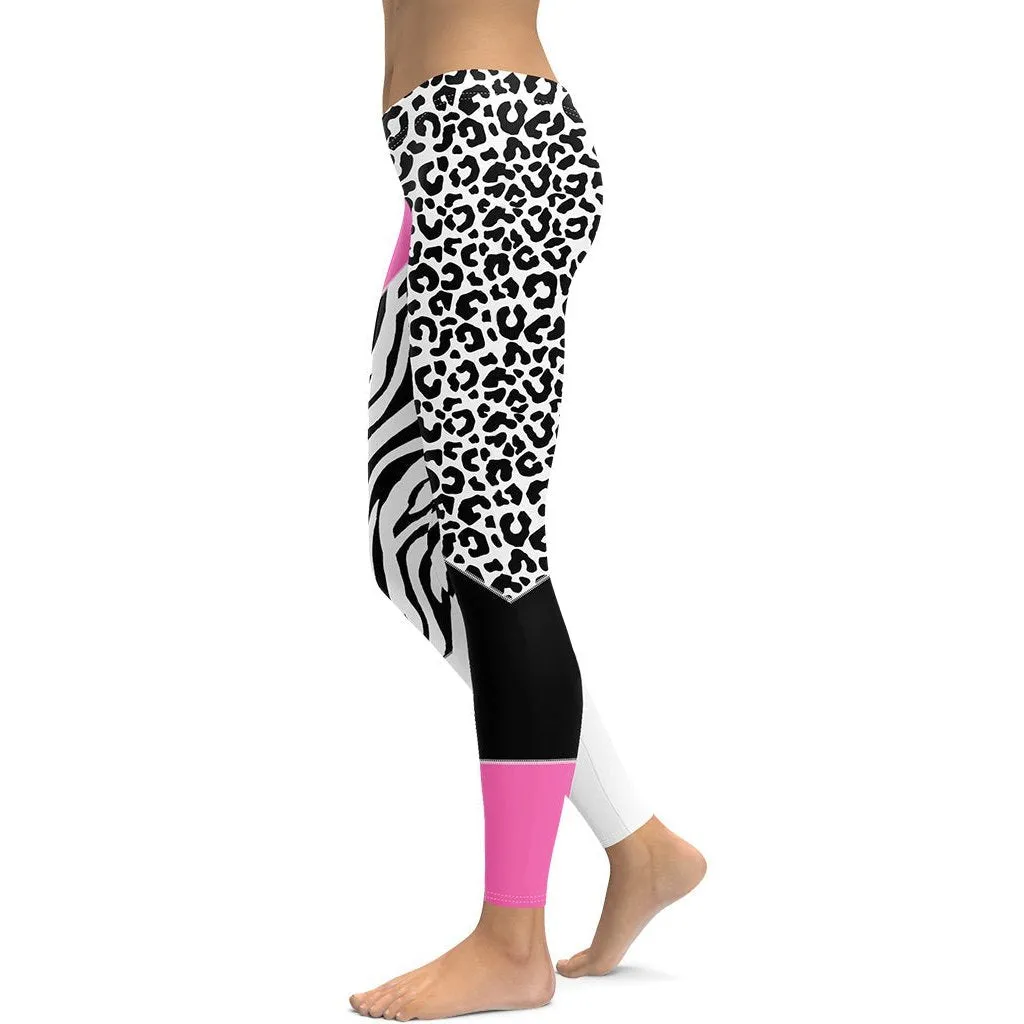 Leopard Color Block Leggings