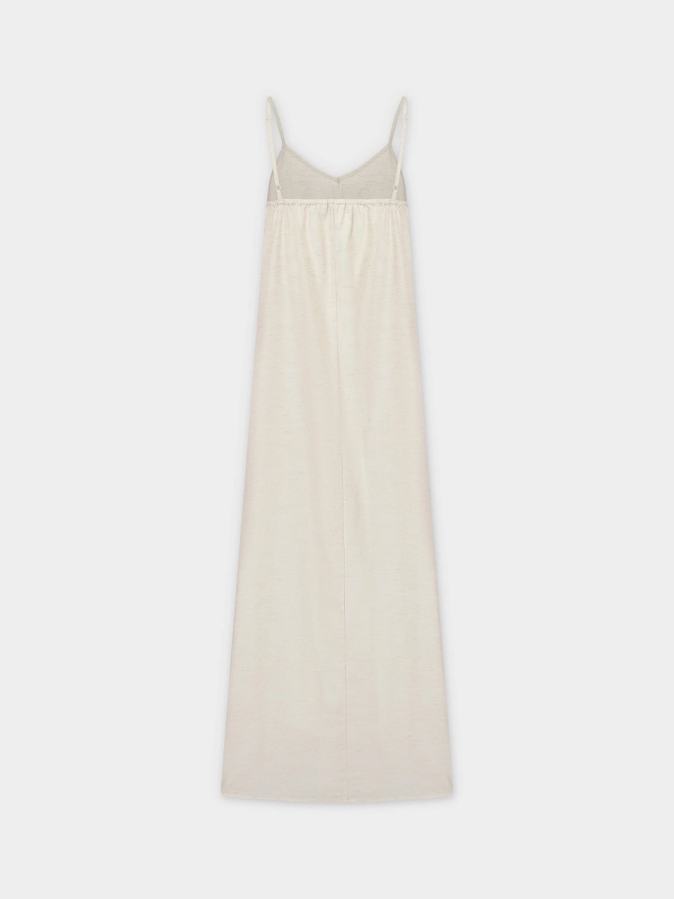 Linen Slip Dress-Oatmeal