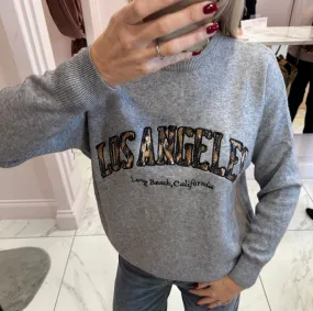 Los Angeles Grey Knit Jumper