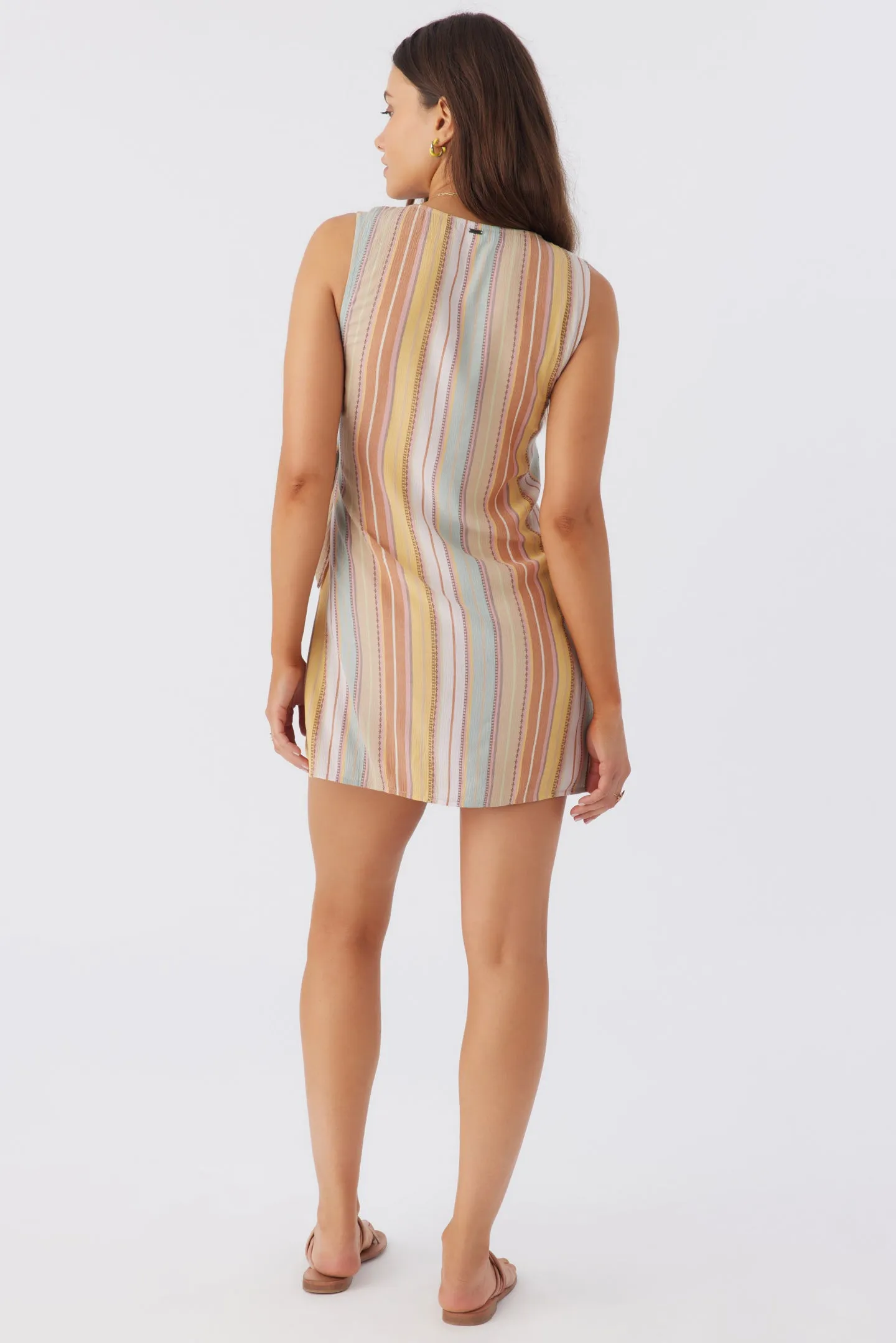 MAIZIE STRIPE WRAP MINI DRESS