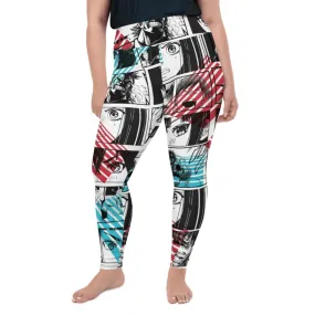 Manga Comic Book Plus Size Leggings