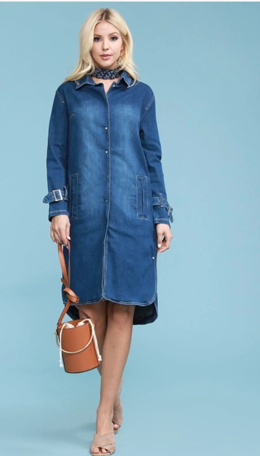 Multiply Me Denim Midi Dress