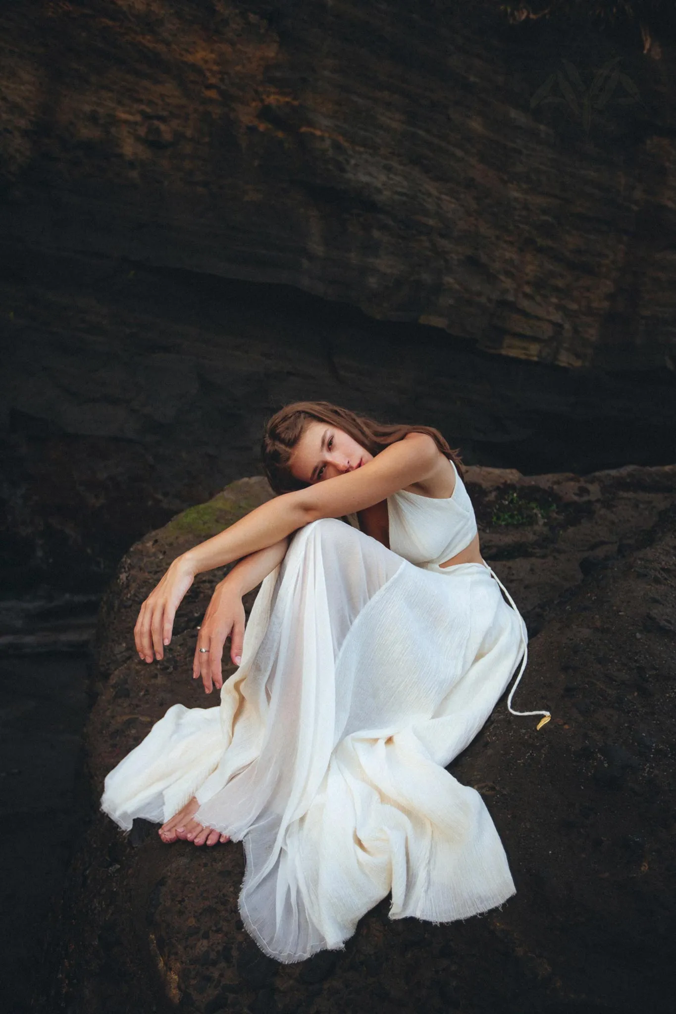 Off White Oshun Dress • Boho A-line Wedding Dress • Light Cotton and Silk Formal Bridal Dress