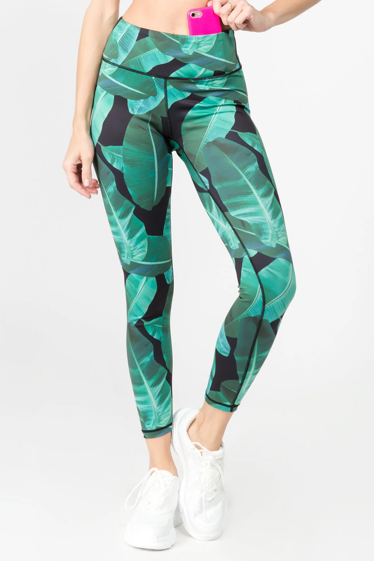 Palm Trees in Paradise Active Printed Leggings