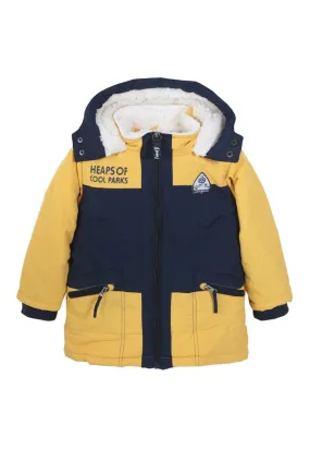 Parka Andrew Niño Mostaza Black and Blue