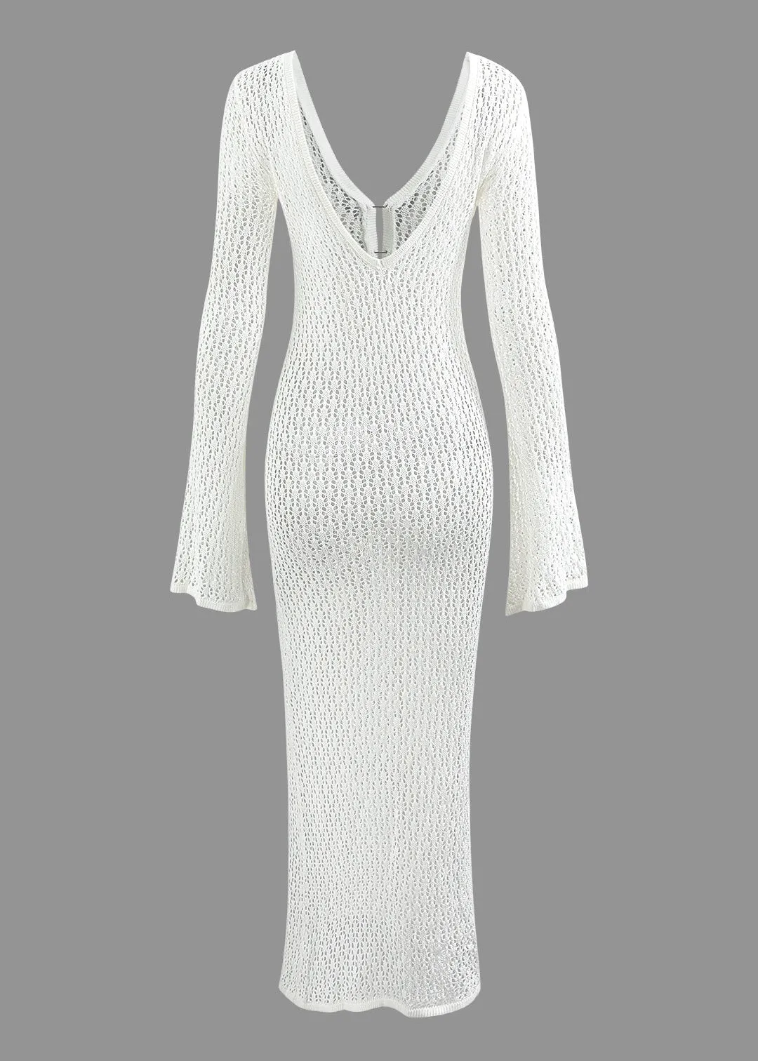 Pelageya Crochet Long-Sleeved Dress