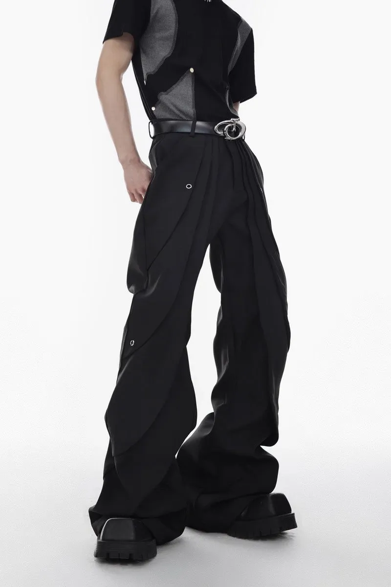 Pleated Flared Pants