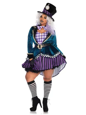 Plus Size Delightful Hatter Costume