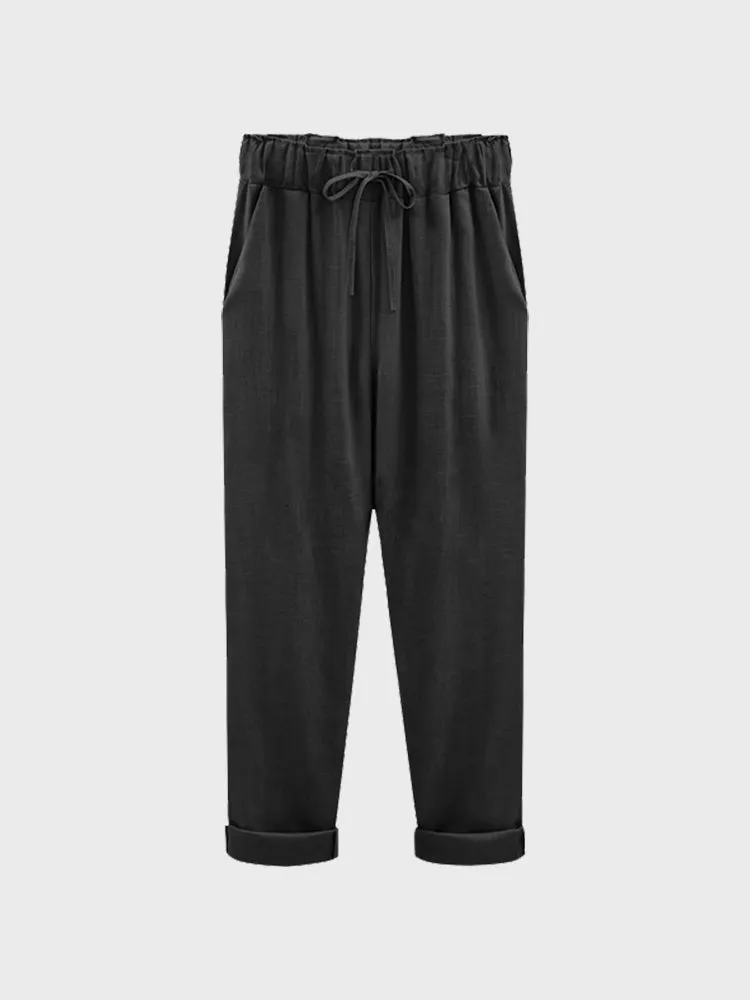 Plus Size Elastic Summer Pants