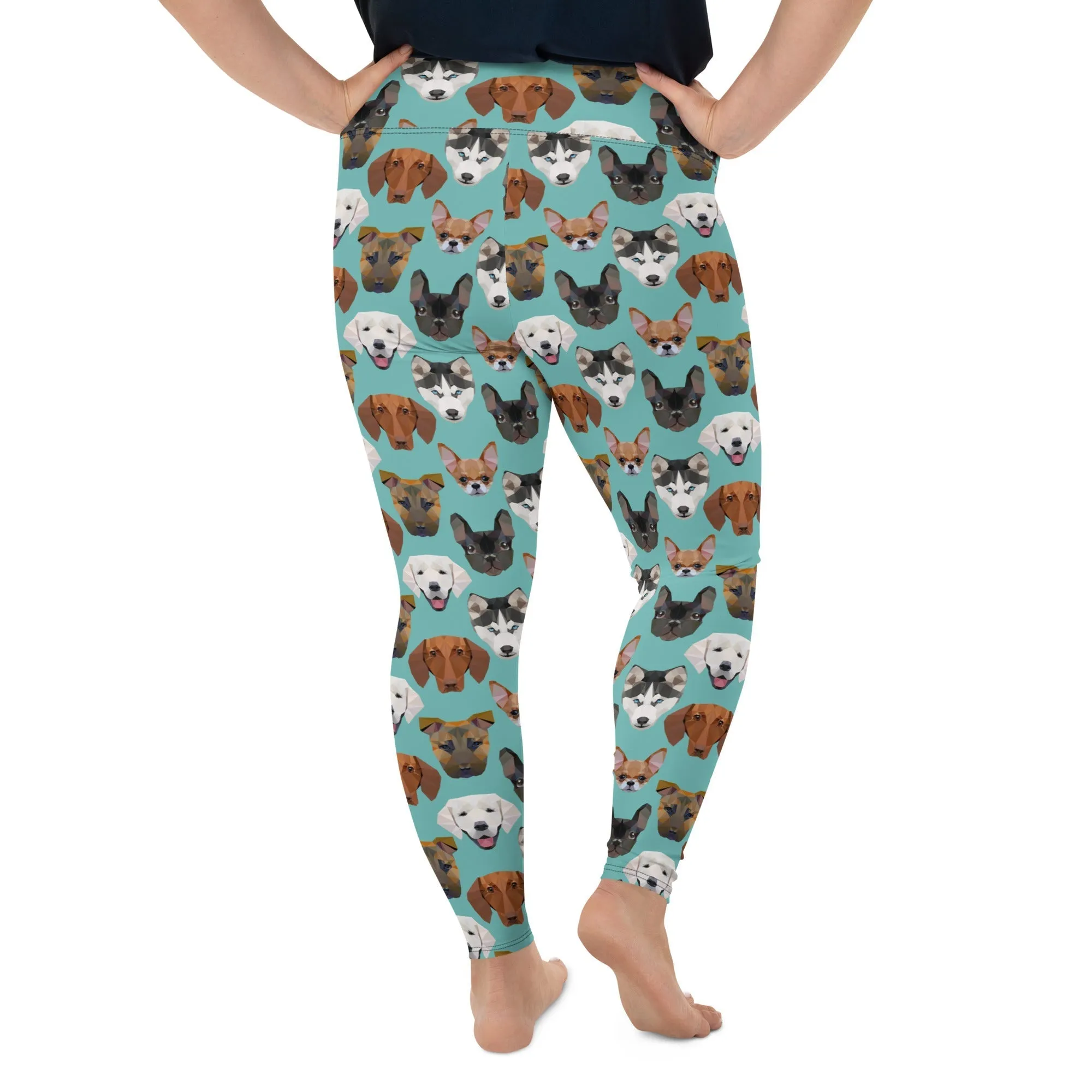 Pup Pattern Plus Size Leggings