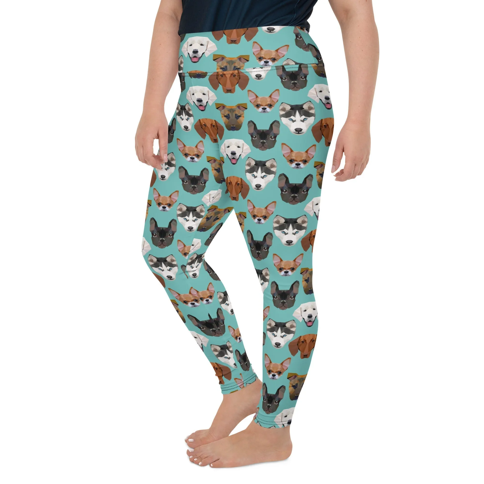 Pup Pattern Plus Size Leggings