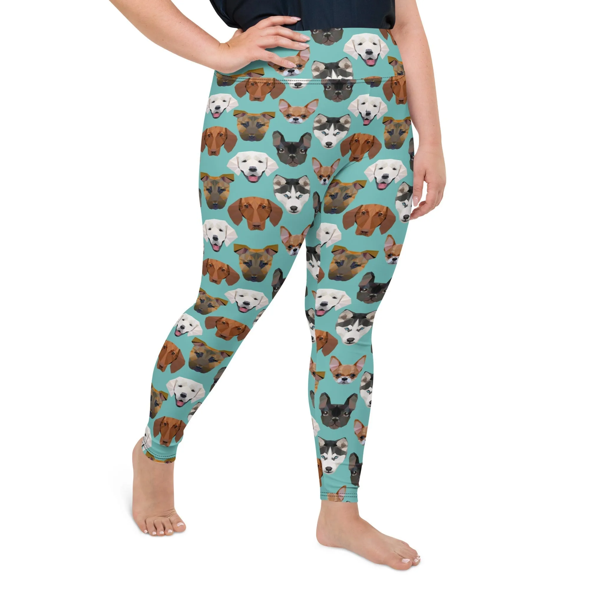 Pup Pattern Plus Size Leggings