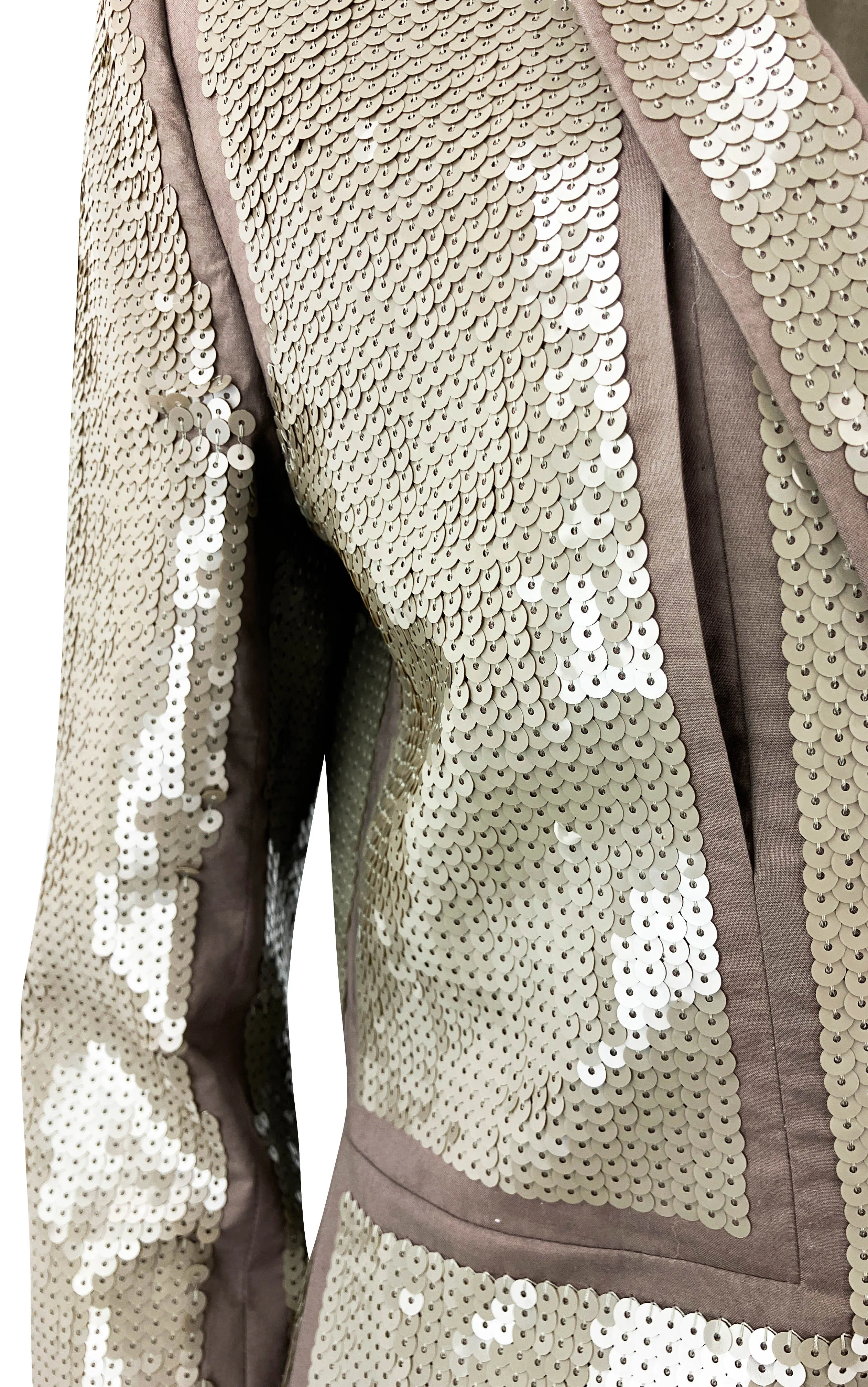 Rick Owens Sequined Soft Blazer in Dust