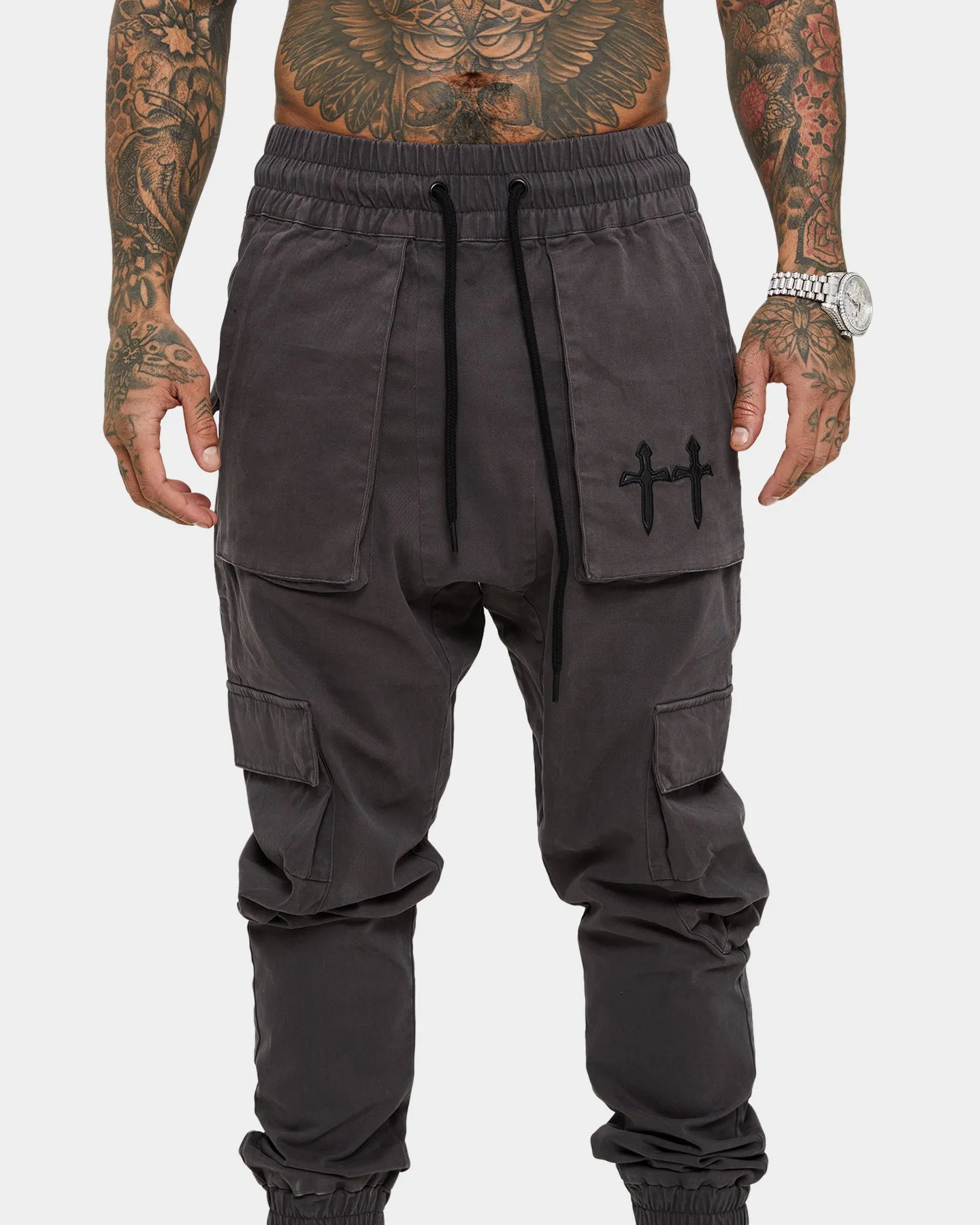 Saint Morta Day of the Dead Joggers Dark Grey