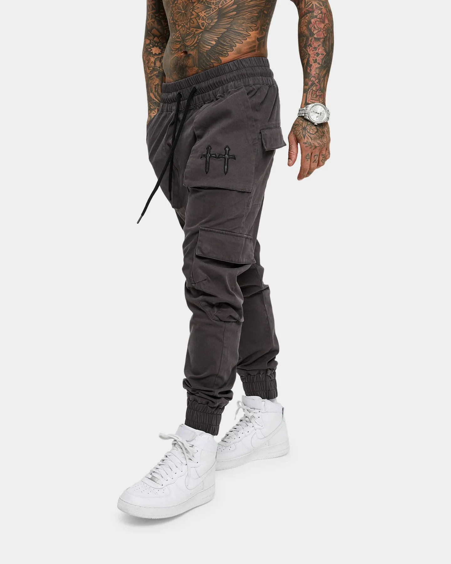 Saint Morta Day of the Dead Joggers Dark Grey