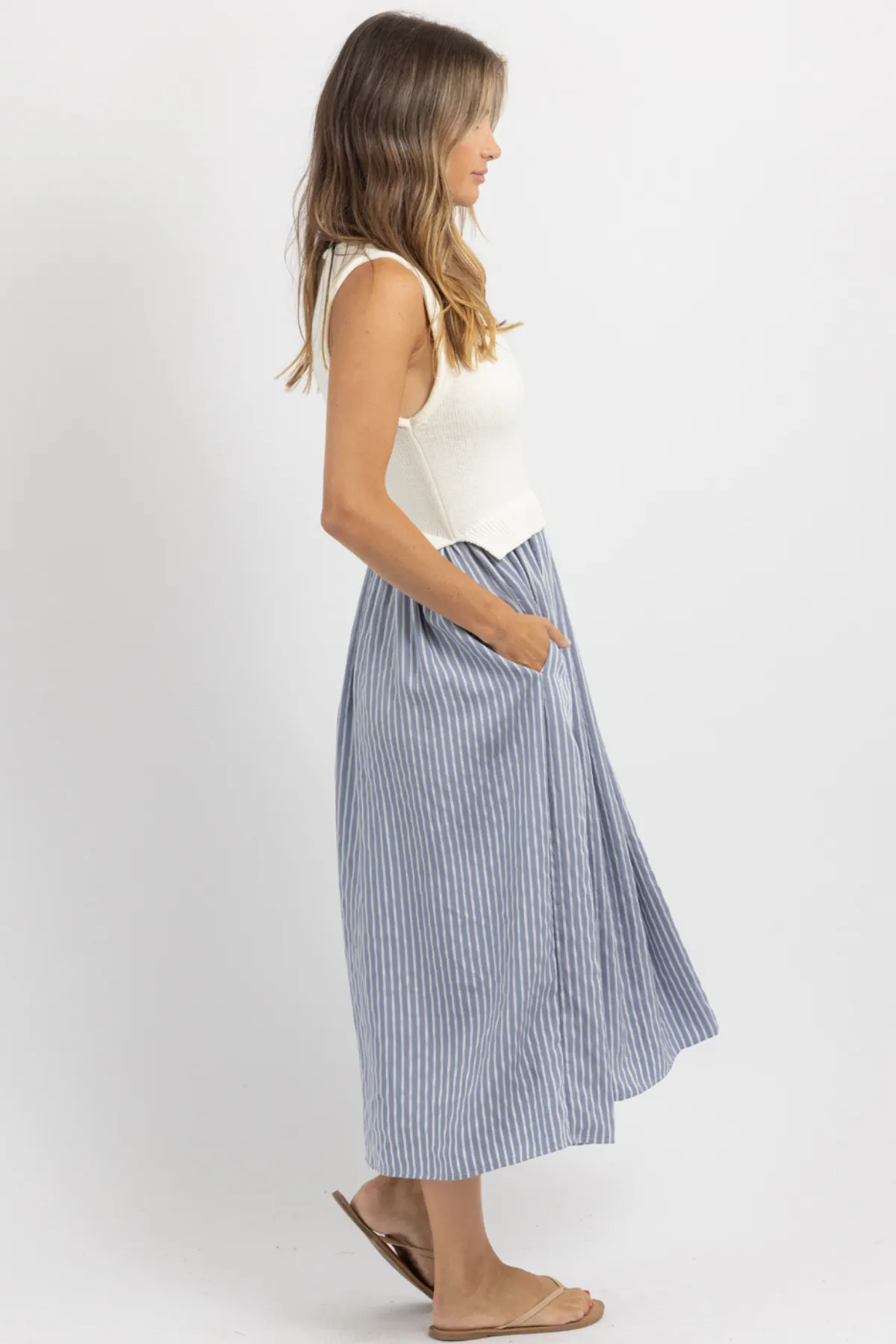 SAVANNAH STRIPE MAXI DESS