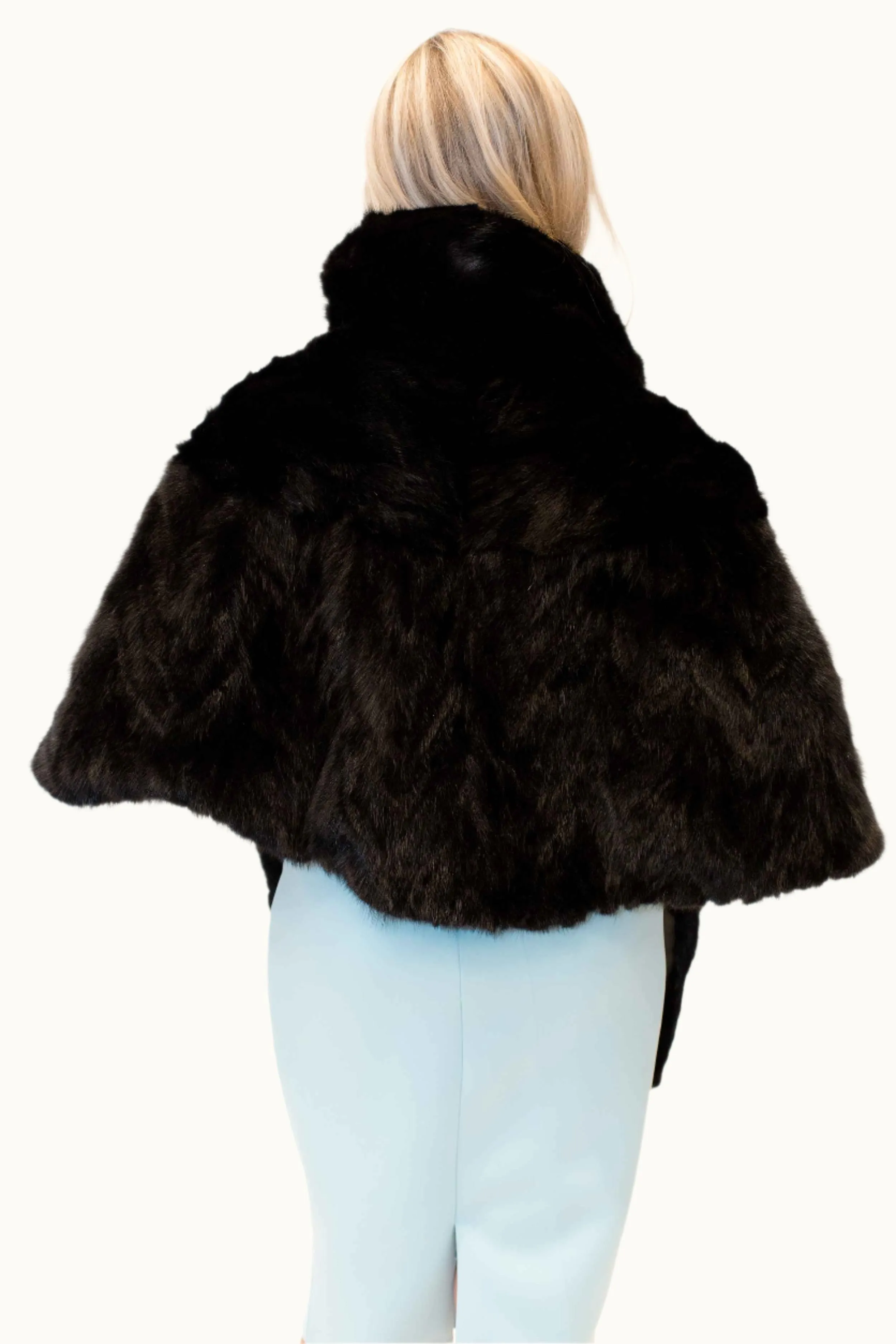 Sectioned Mink Fur Stole