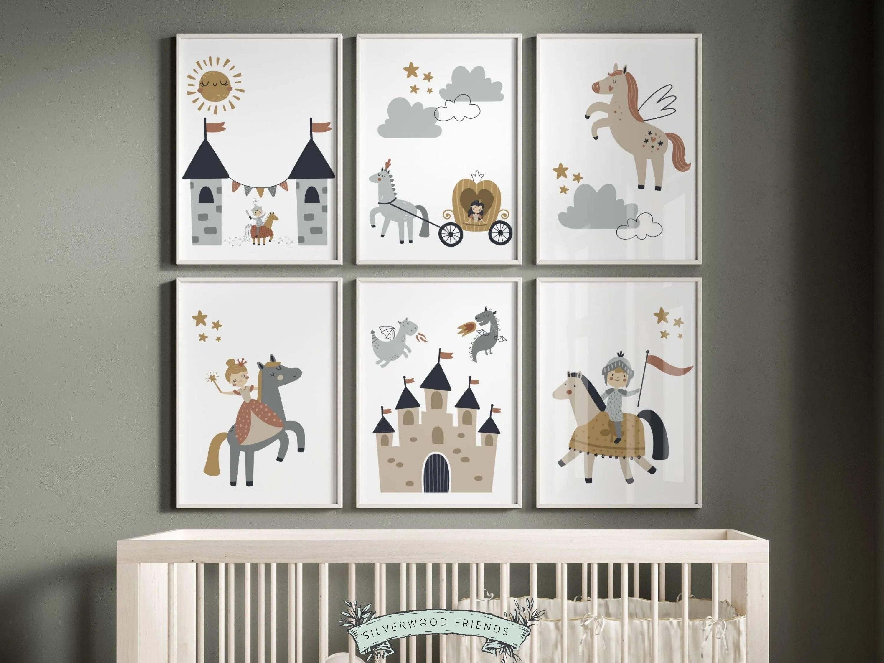 Set of 6 Fairytale Nursery Prints