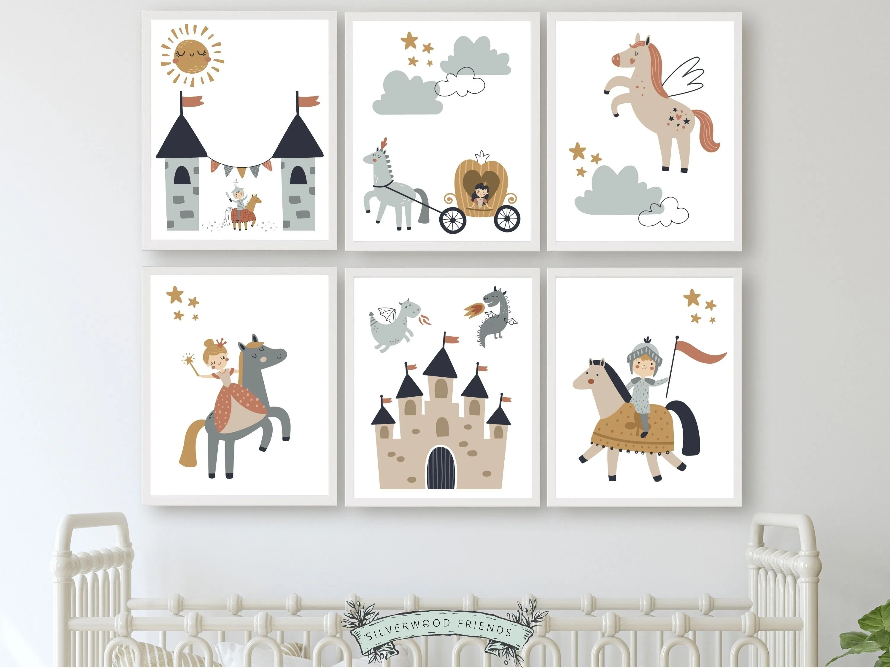 Set of 6 Fairytale Nursery Prints