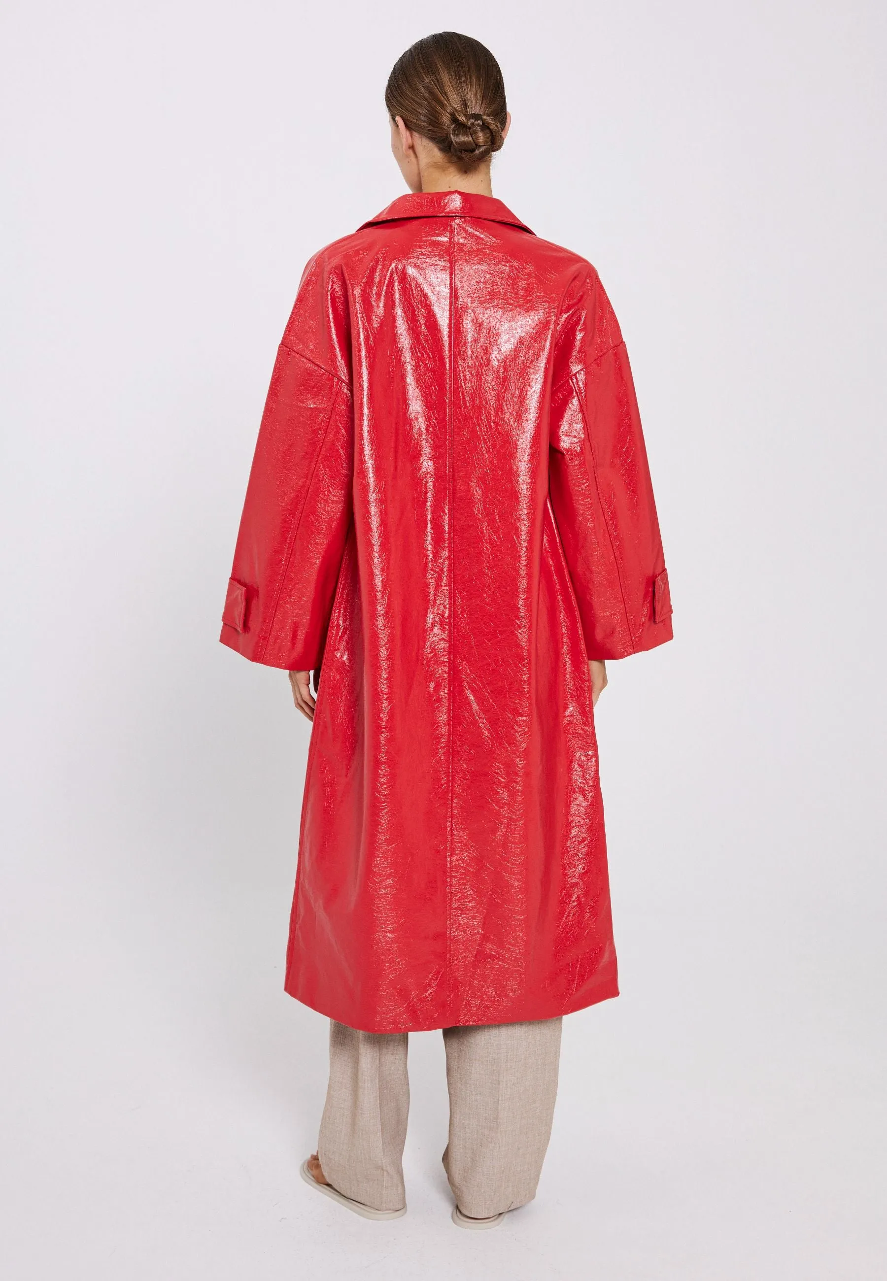 Silvia clean trench coat - Bright red