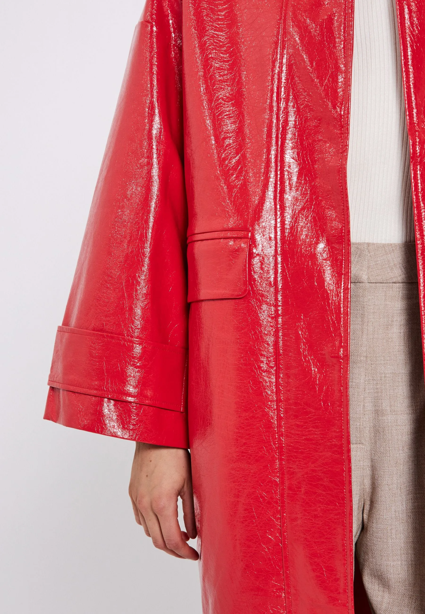 Silvia clean trench coat - Bright red