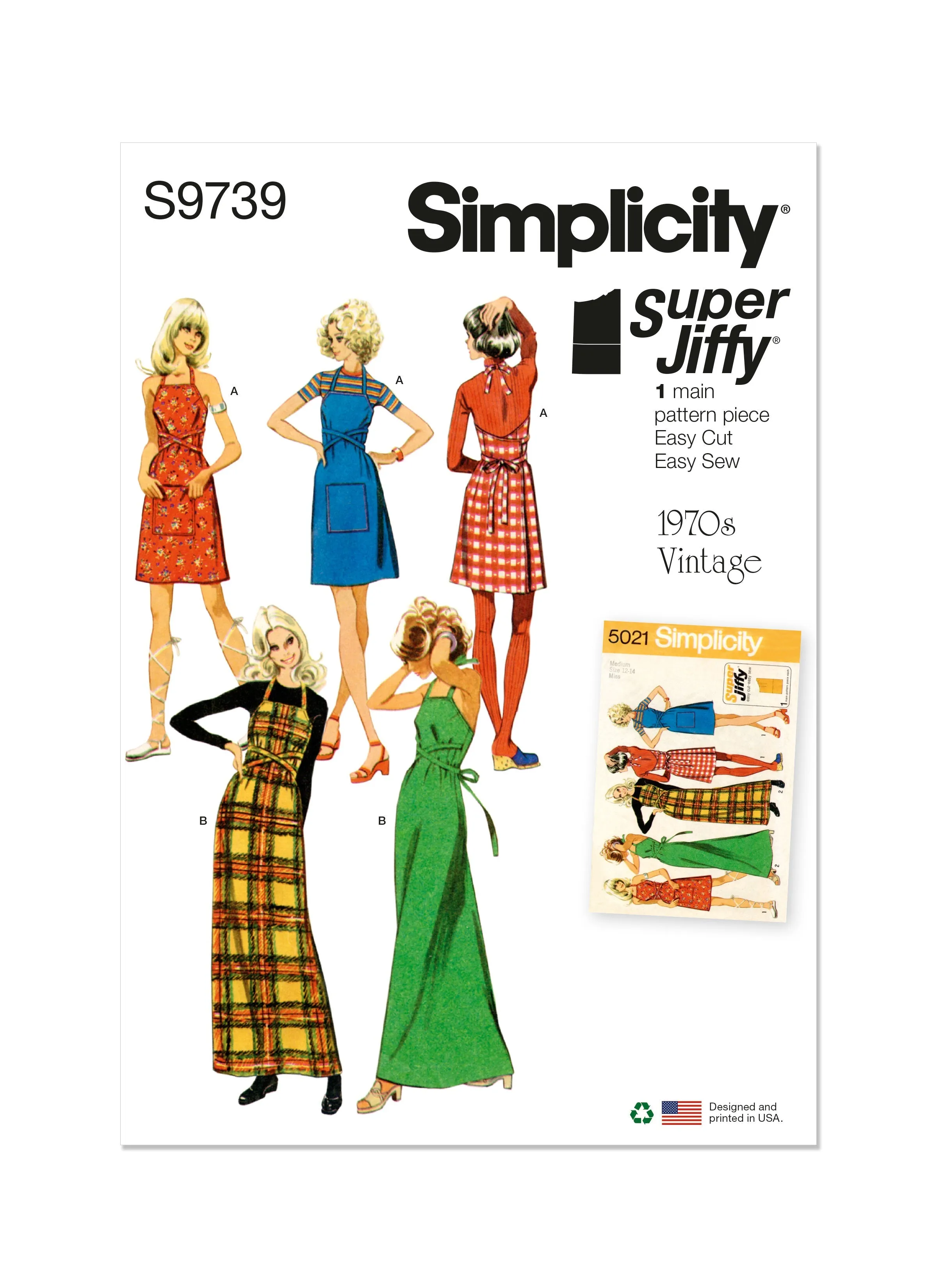 Simplicity 9739 sewing pattern Misses' Back-Wrap Dress and Jumper