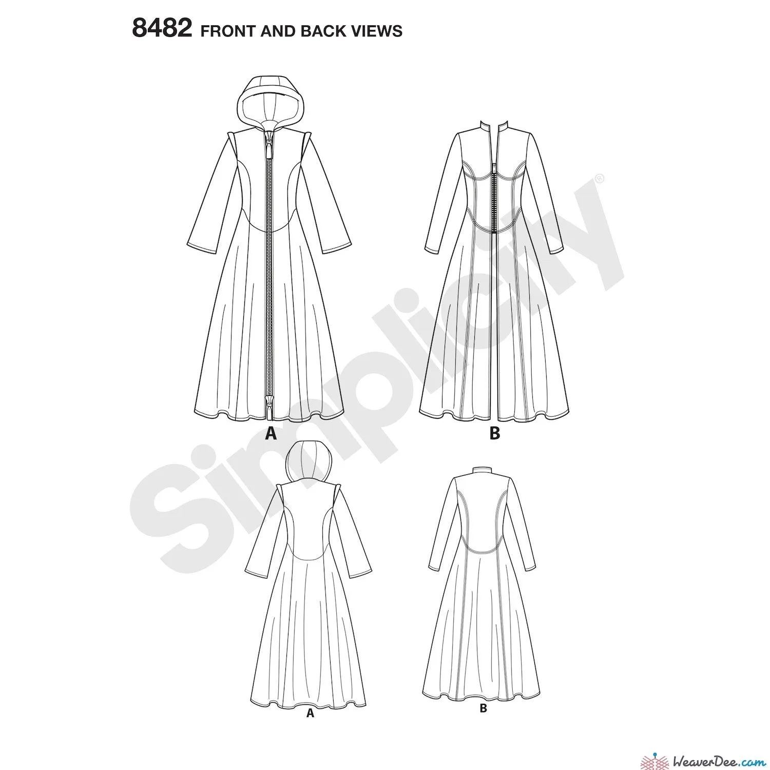 Simplicity Pattern S8482 Misses' Steampunk Matrix Vampire Costume Coats