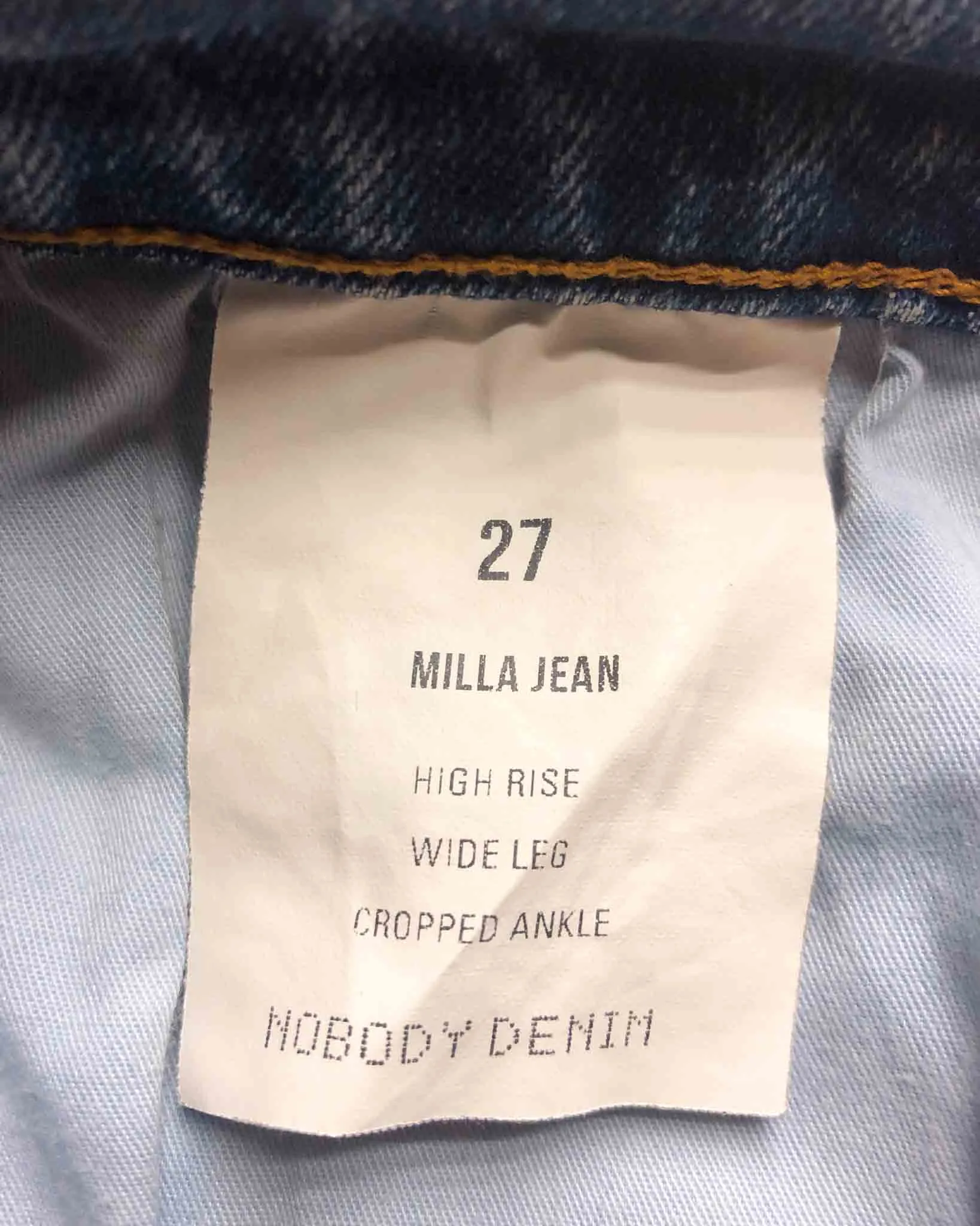 Size 27 | Nobody Denim Straight Cropped Milla Jeans