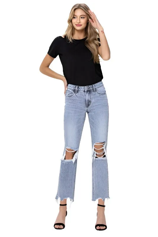 Super High Rise 90's Straight Crop Jeans