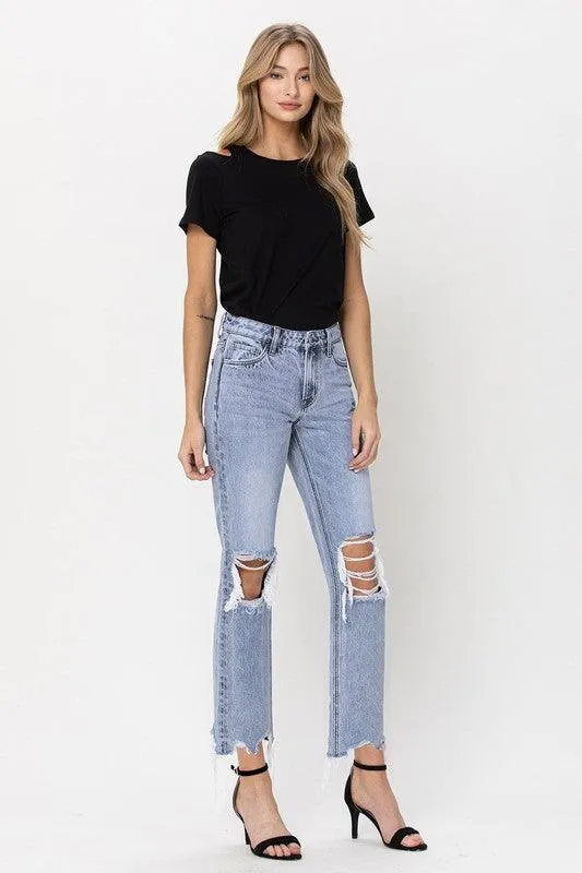 Super High Rise 90's Straight Crop Jeans