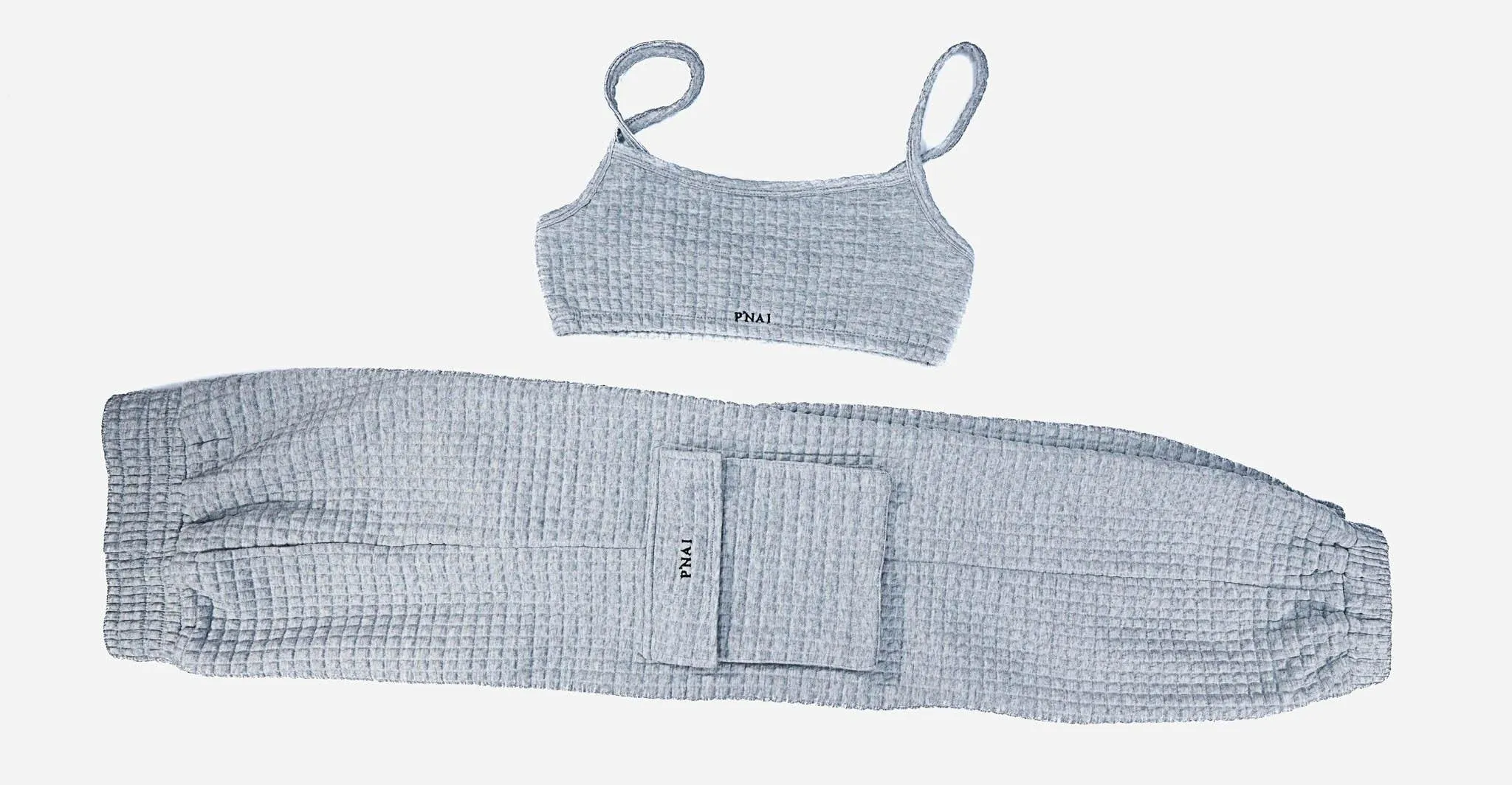 TALA Crop Top Jogger Set- Gray