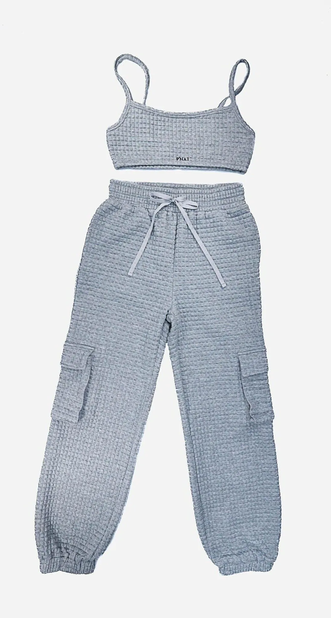 TALA Crop Top Jogger Set- Gray