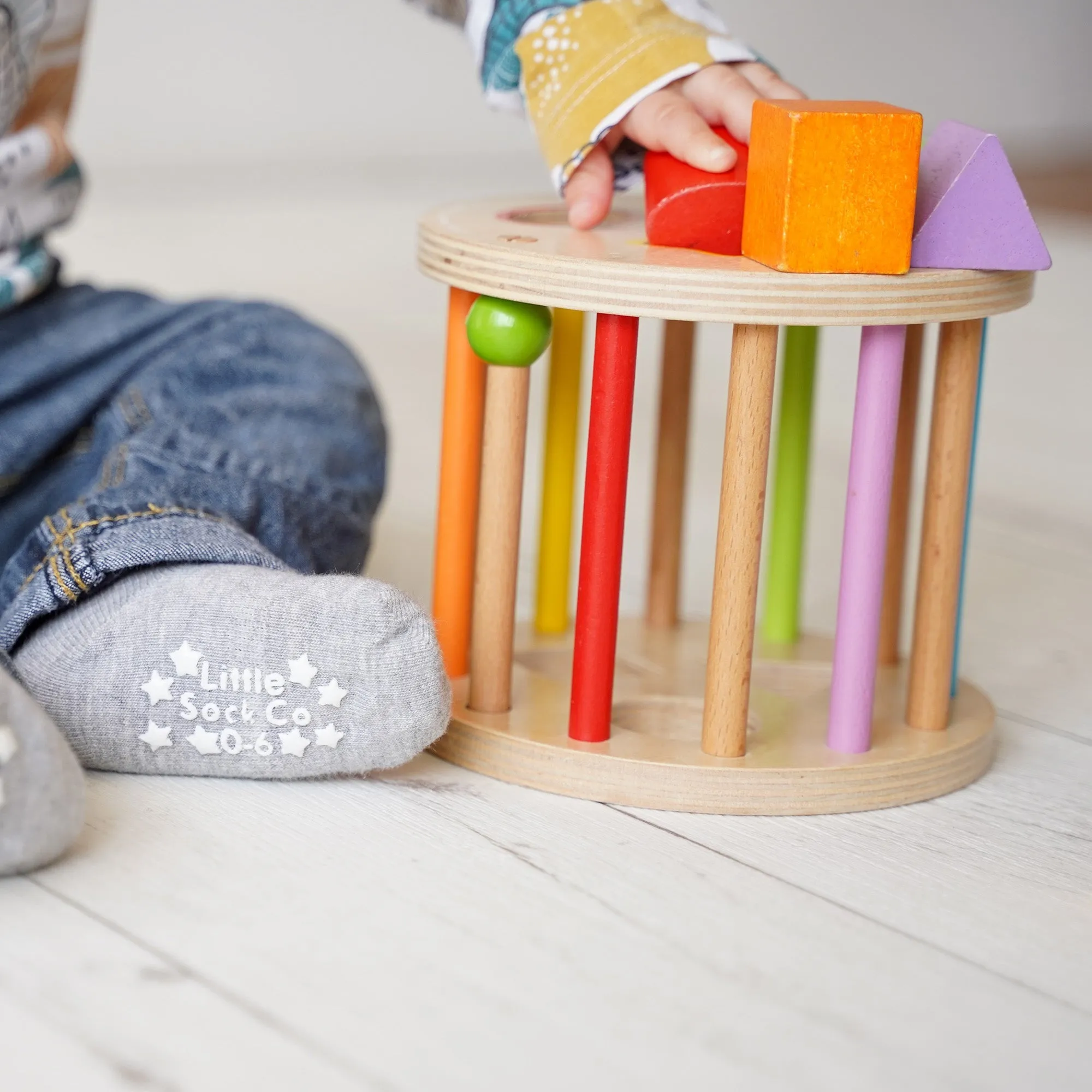 Talipes (clubfoot) Boots and Bar Socks - Non-Slip   Stay On Baby and Toddler Socks - 3 Pack in Oatmeal, Mustard & Grey Marl