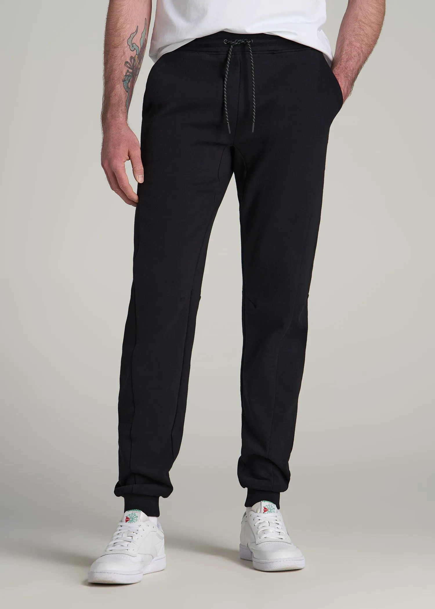 Tall Men's Utility Fleece Joggers in Black