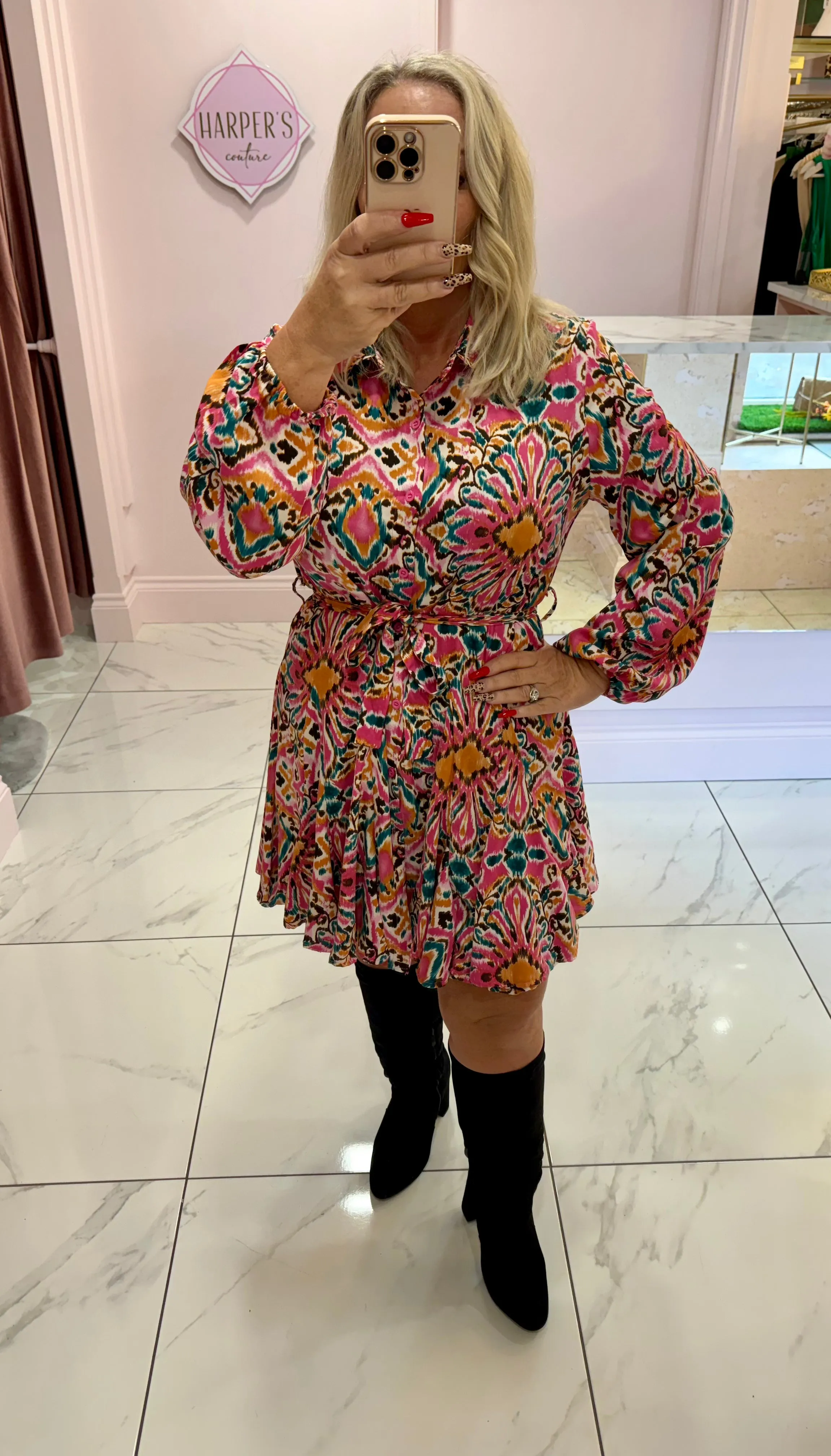 Tanya Multicolour Skater Dress