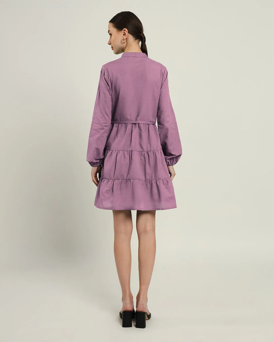 The Ely Purple Swirl Cotton Dress